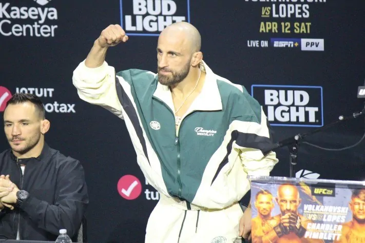 Alexander Volkanovski at the UFC 314 press conference