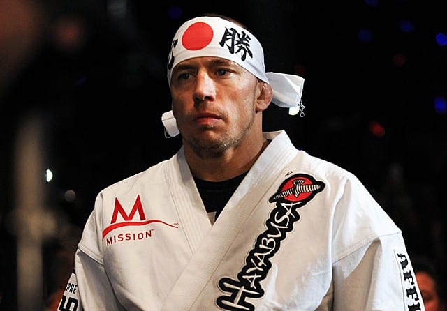 Georges St-Pierre in the Octagon during his UFC welterweight title reign