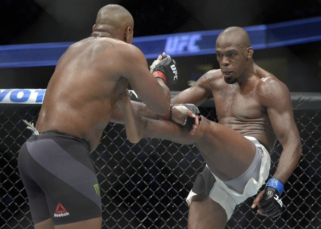 Daniel Cormier and Jon Jones at UFC 214