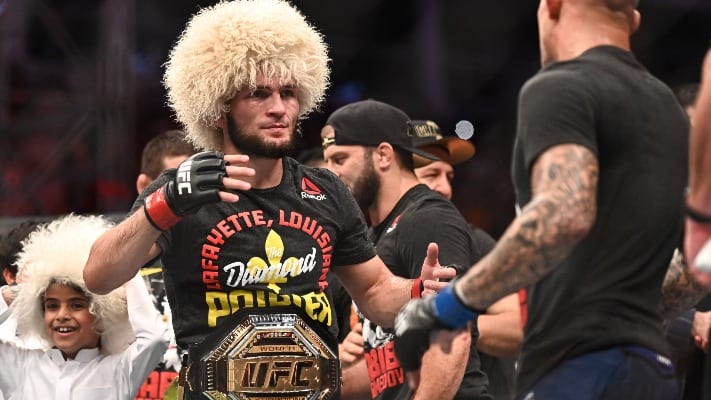 Khabib Nurmagomedov at UFC 242 fight week in Abu Dhabi