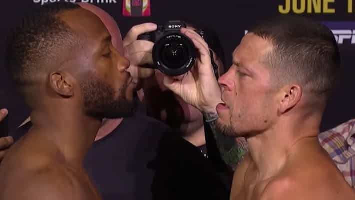 Nate Diaz after his fight with Leon Edwards at UFC 263