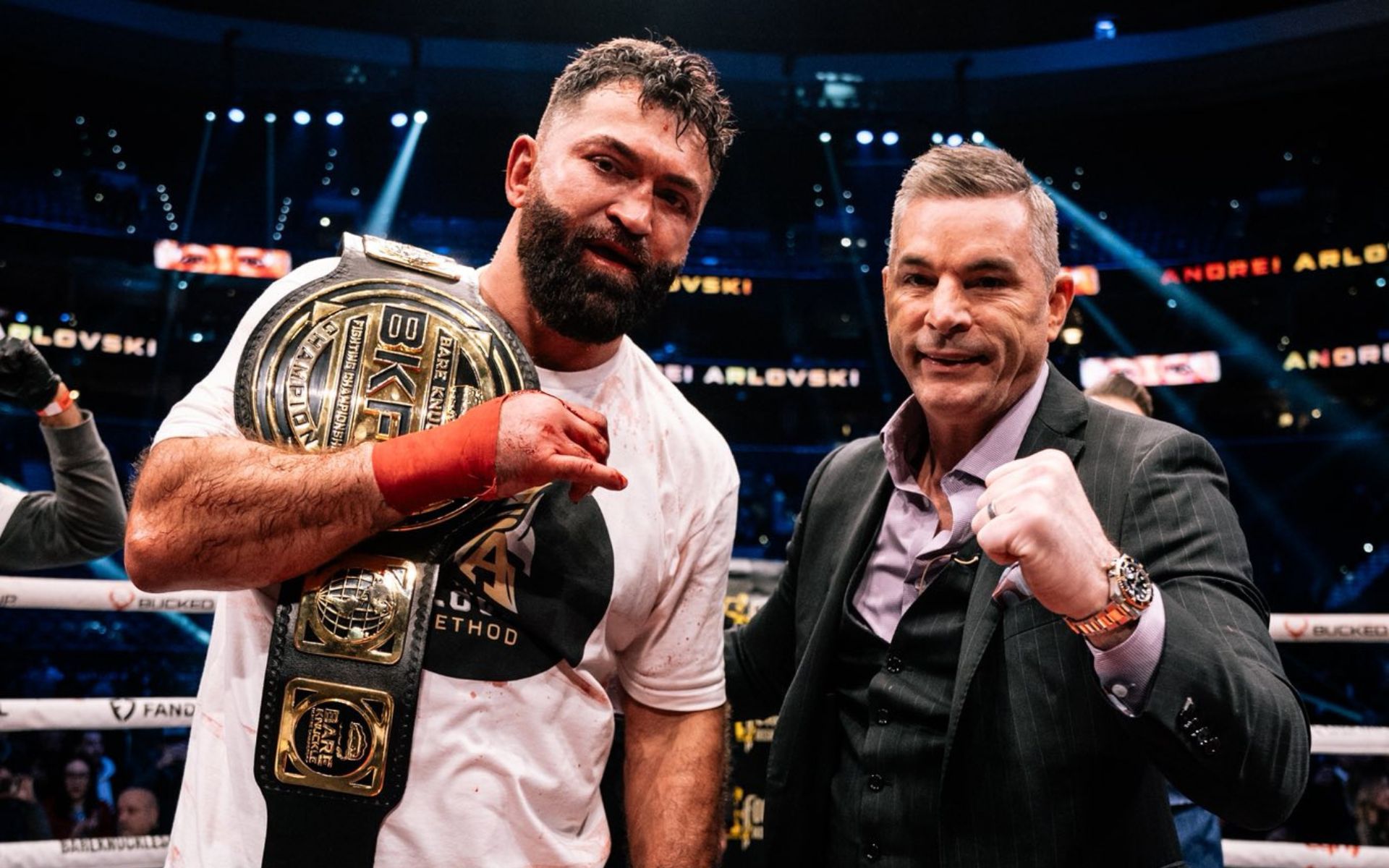 Andrei Arlovski in the ring during his BKFC heavyweight title run