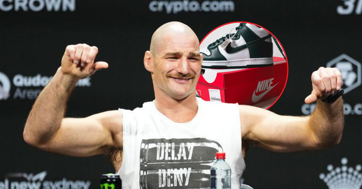 Sean Strickland at UFC 328 media day telling corporate sponsors to keep their money