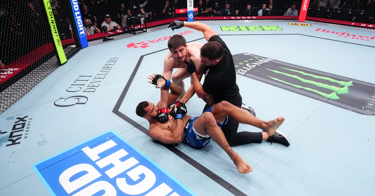 Abdul Rakhman Yakhyaev after knocking out Julius Walker at UFC Baku