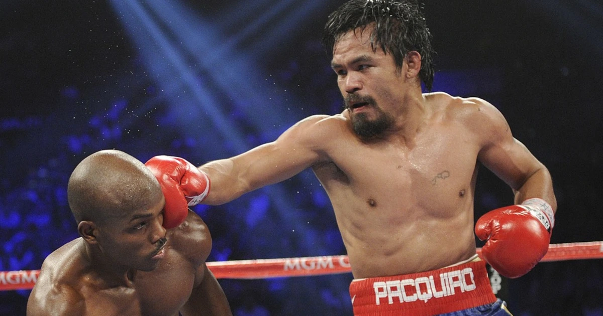 Timothy Bradley celebrates his split decision over Manny Pacquiao in 2012