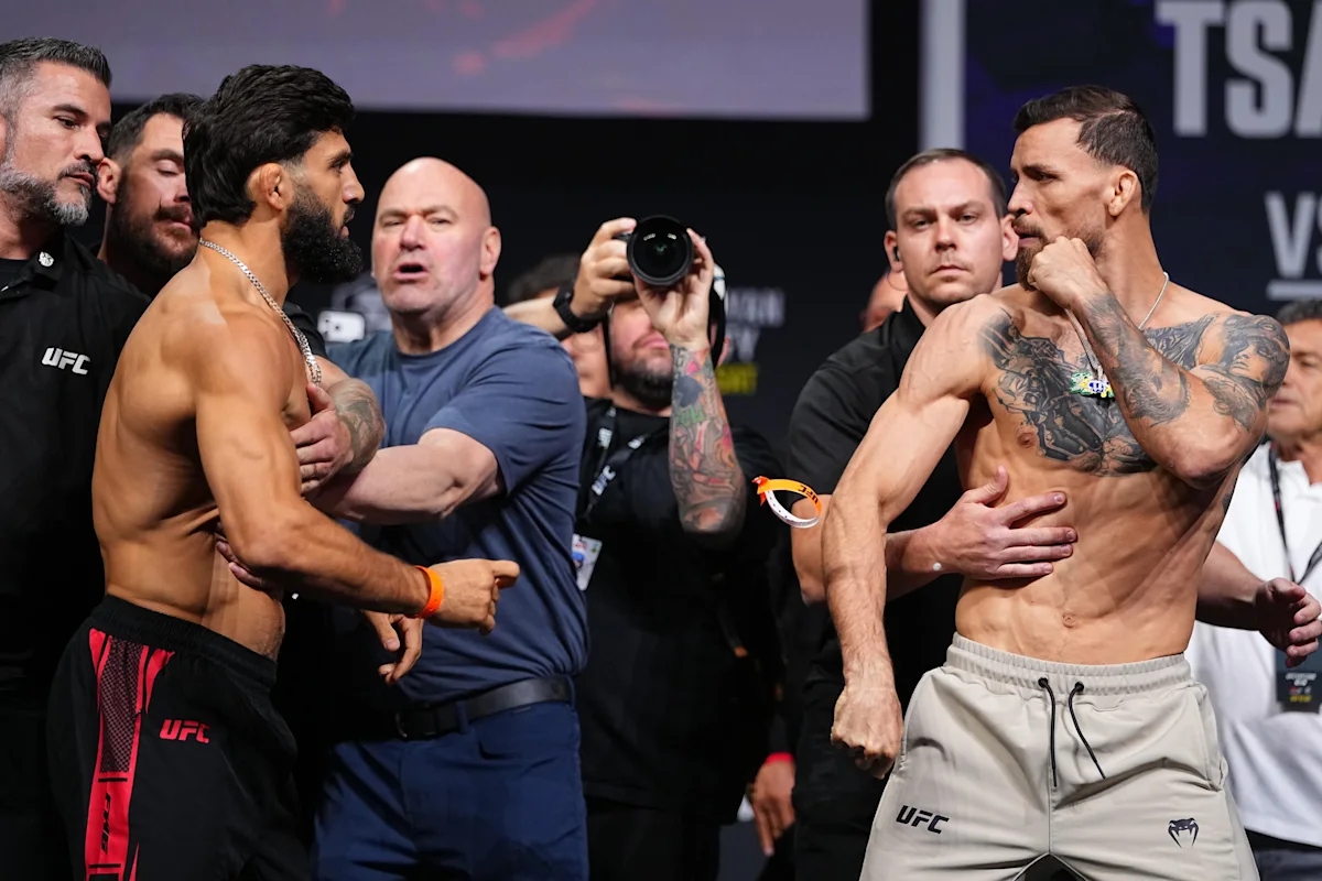 Video: Arman Tsarukyan and Mauricio Ruffy have to be separated at UFC 331 final faceoff