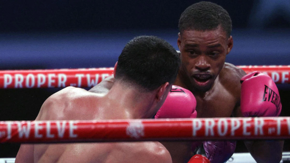 Errol Spence Jr. after a win at AT&T Stadium