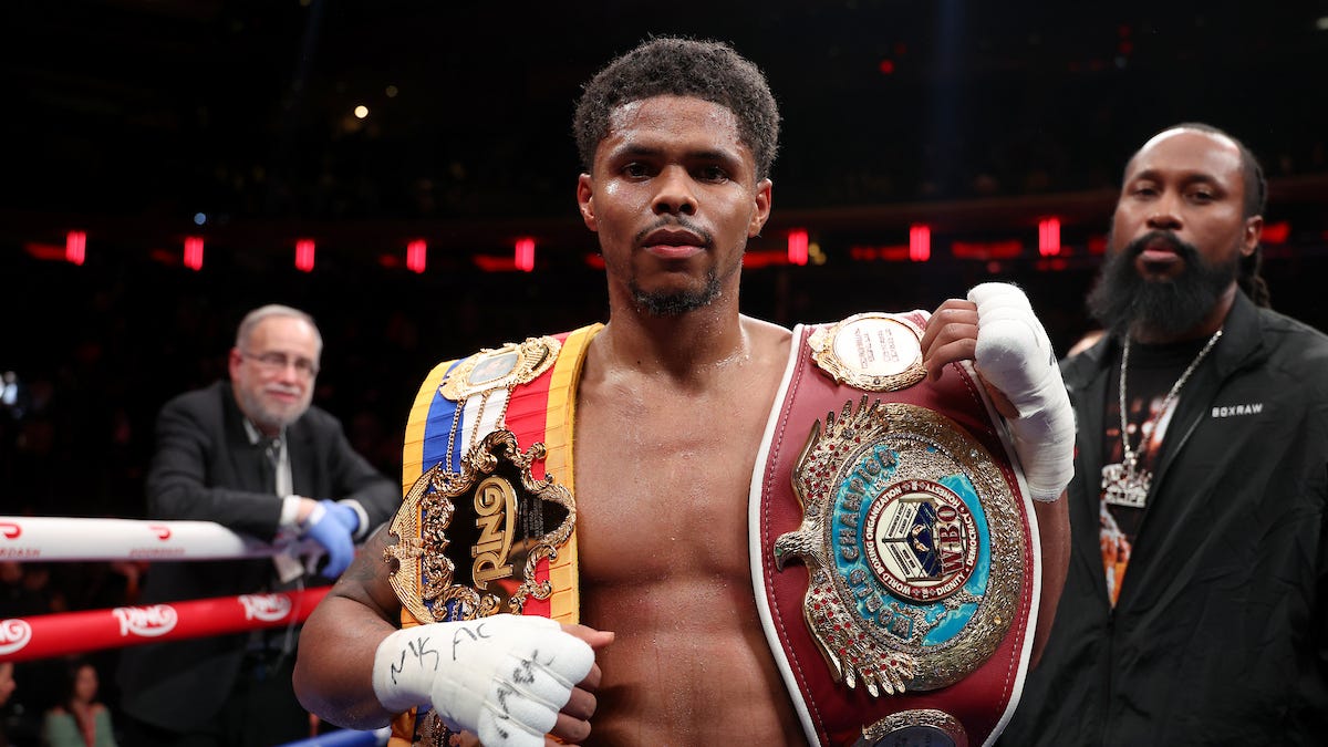 Shakur Stevenson pictured for his Zuffa Boxing signing