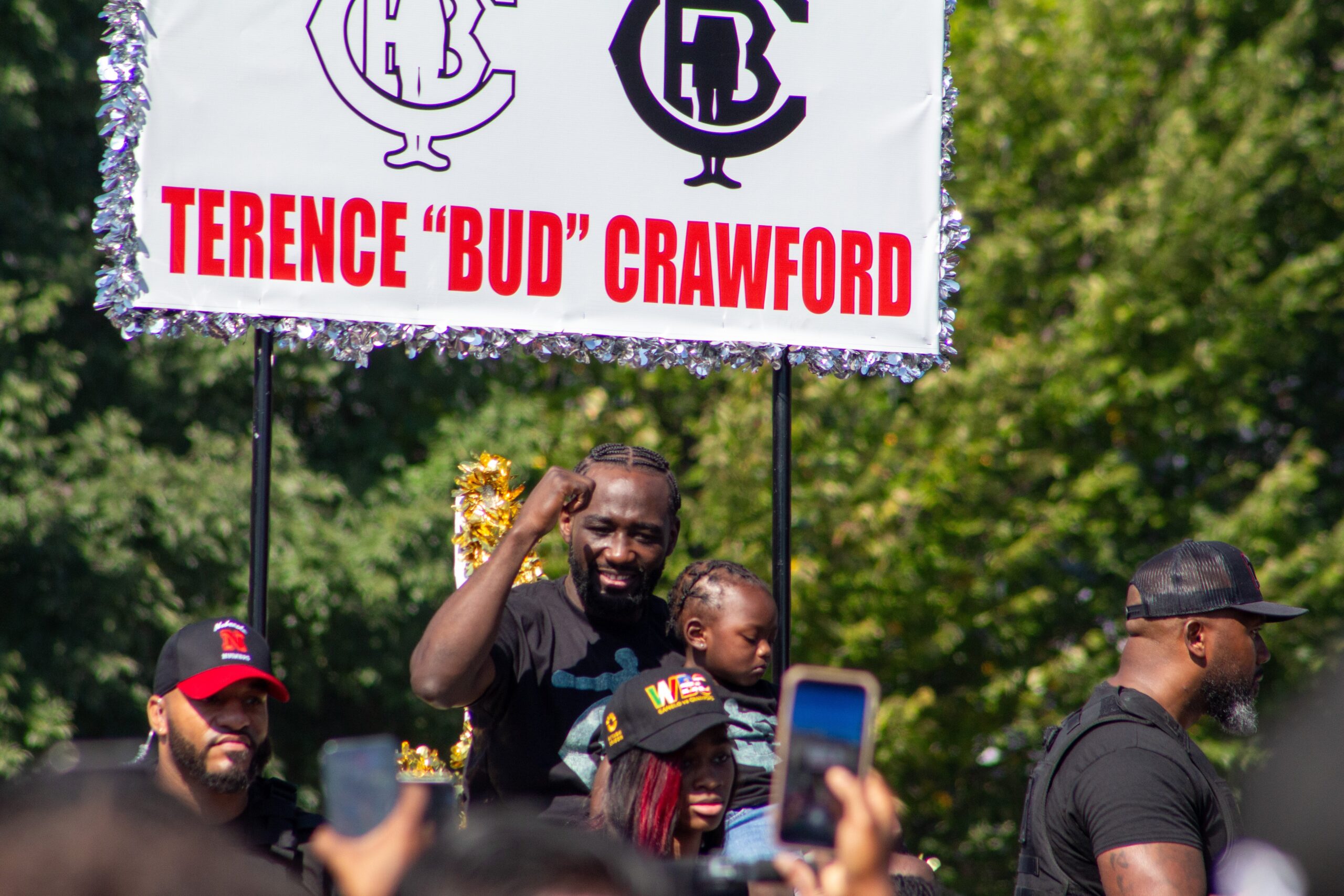 Terence Crawford at his Omaha parade after beating Canelo