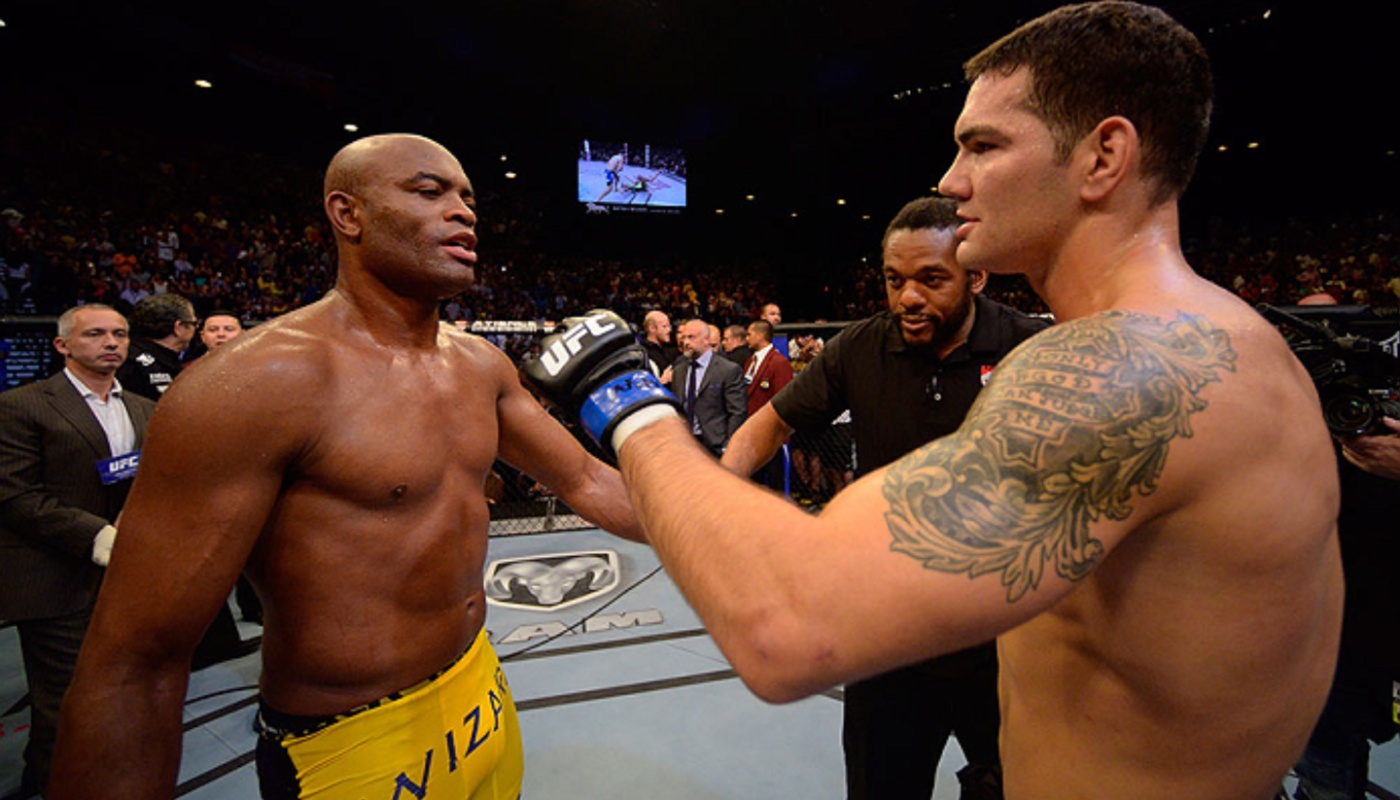 Chris Weidman and Anderson Silva