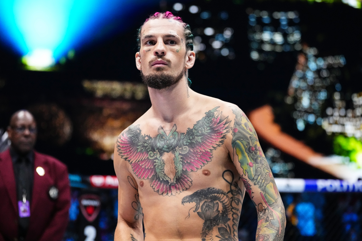 Sean O'Malley walks out at UFC 324 in Las Vegas
