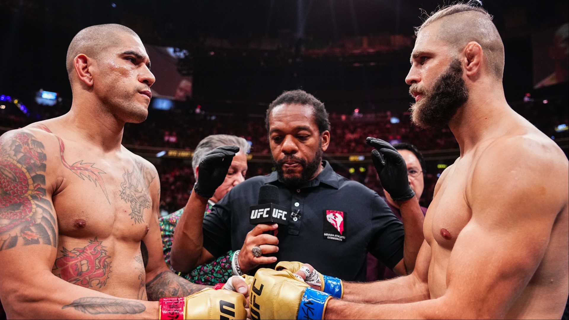 Alex Pereira and Jiri Prochazka in a UFC title announcement graphic