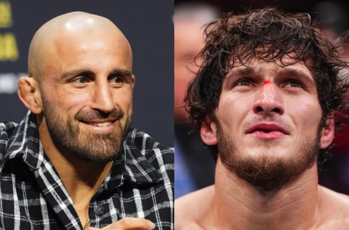 Alexander Volkanovski and Movsar Evloev ahead of UFC 333