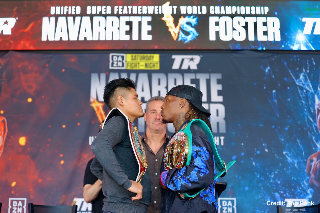 O'Shaquie Foster Says He Will Dominate Emanuel Navarrete in Unification Bout