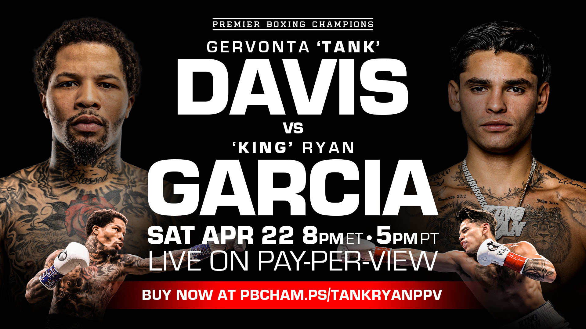 Davis vs Garcia results graphic from Premier Boxing Champions