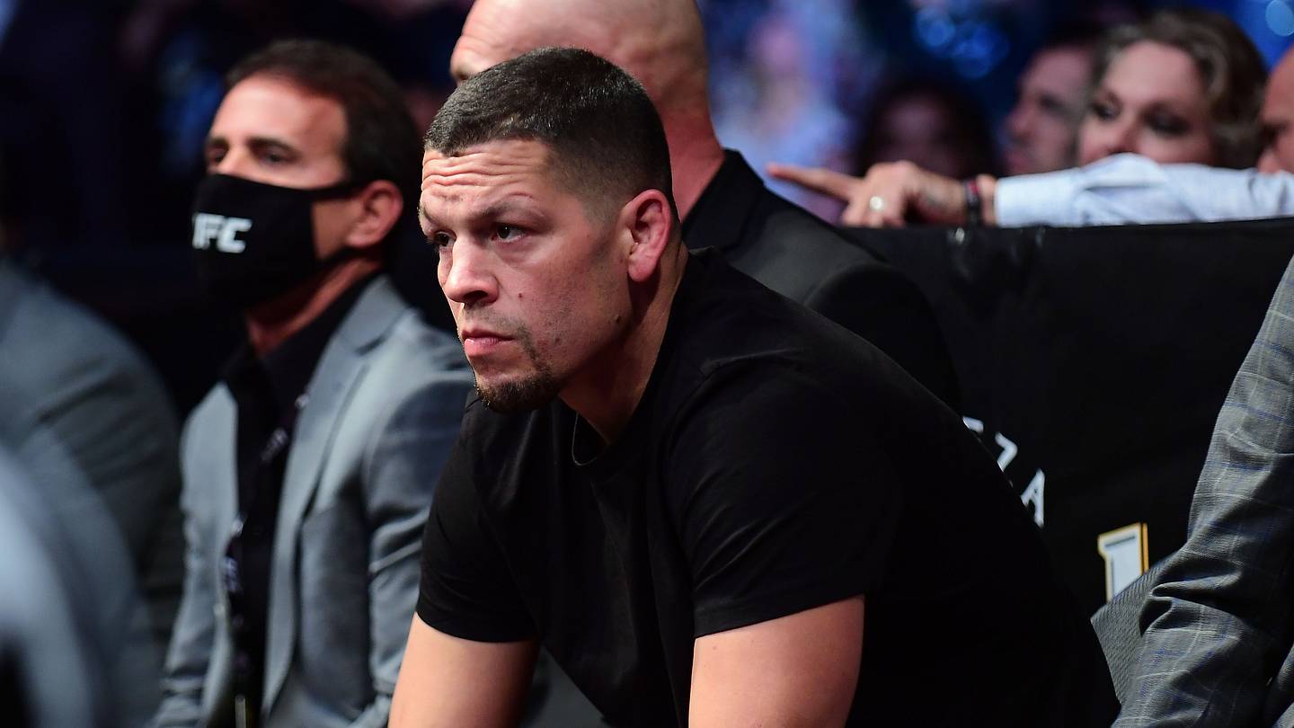 Nate Diaz at a press conference announcing Real Fight Inc.