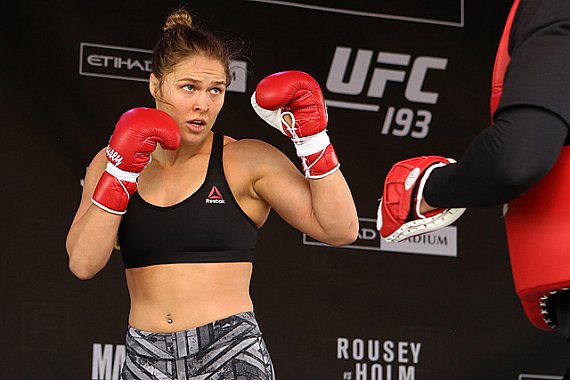 Ronda Rousey, whose boxing talks with Katie Taylor were reported in late 2025